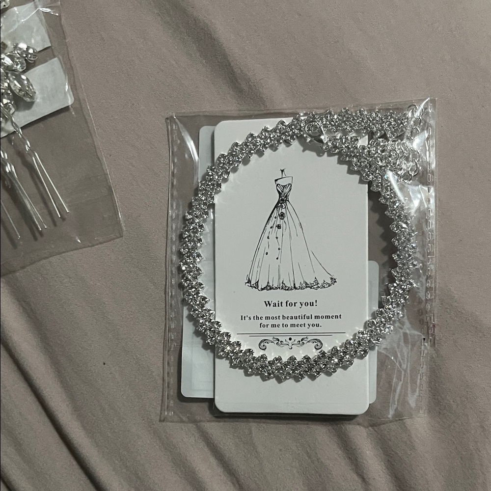 Elegant Silver Rhinestone Necklace